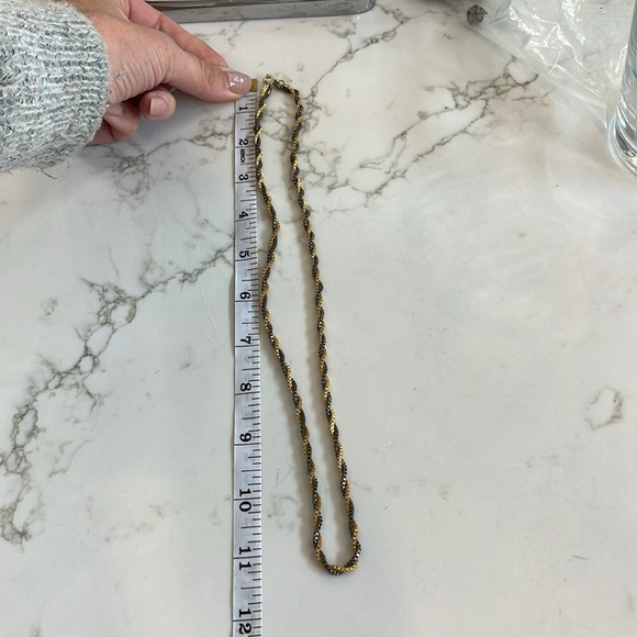 Mixed metal  rope chain necklace - Picture 3 of 4
